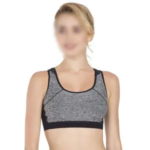 Comfortable Breathable Simple Deep V-Neck Crystal Sports Bra Women Front Logo High Support Adjustable Spandex/Nylon Running Gym