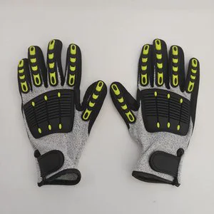TPR Gloves Impact Resistant Safety Gloves Abrasion Resistant Work Safety Impact Resistant Reinforced Palm Gloves