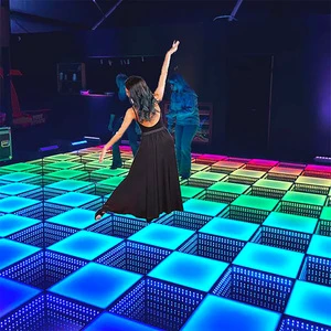 Led Dance Floor With Smoke For Wedding Party Nightclub Event Stage With 3d Infinity Mirror Effect And App Control