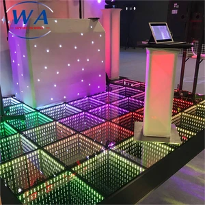 Outdoor Piste De Danse Lumineuse RGB Mirror Wireless Dance Floor for Sale