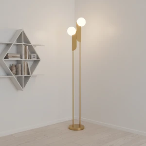 Nordic Hotel Golden Metal Frame Decorative Standing Lighting Led Modern Standing Led Floor Lamp for Living Room Decor Bedroom