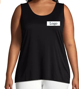 Plus Size Women's Casual Gym Tank Top Solid Color Custom Logo Print Breathable Knitted Fabric for Summer Outdoor Use for women