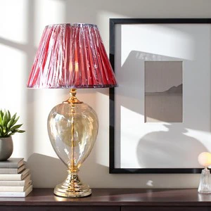 Handmade Simple Electric Glass Table Lamp with LED for Bedroom Living Room Office