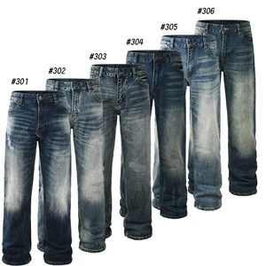 Men's Plus Size Micro-elastic Comfortable Mid-rise Thickened Straight-leg Denim Jeans Men Large Size Big Size Casual Moustache
