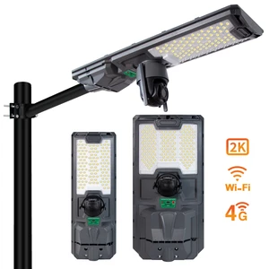 WIFI Wireless 4G SIM Card Home Security Camera Outdoor Solar Monitoring Lamp CCTV Wireless Solar Street Light With Camera