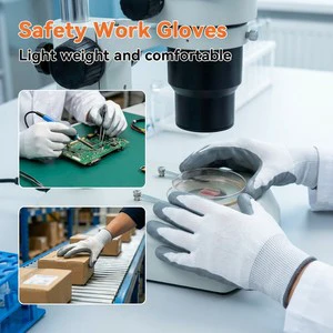 Reusable PU Coated Gloves As Disposable Alternative | Eco PU Work Gloves for Food Sorting & Packaging