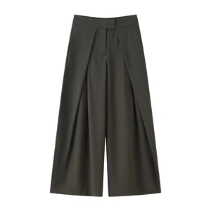 Women's High Waist Wide Leg Pants Stretchy Breathable Skin Friendly Casual Formal Wear Standard Certified Plus Size Available