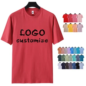 Lidong Wholesale Round Neck Customized Logo Plus Size Women's T-shirts 240 Grams 100% Cotton Women T-shirts