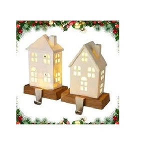 String Light Room Decor Cute Lighted House Stocking Holder with Lights Beautiful House Shaped Led String Light