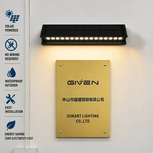 IP65 Solar Wall Washer Lamp Aluminum Housing Tempered Glass LED Facade Light for Outdoor Building Wall Project