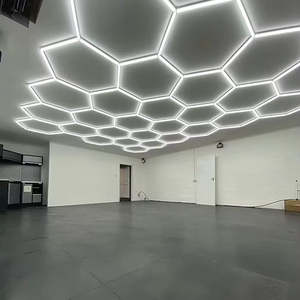 Etop Hexagrid Wide Voltage 110V 220V Linkable Surface Mounted LED Hexagon Garage Ceiling Light for Workshop Gym Detailing Shop