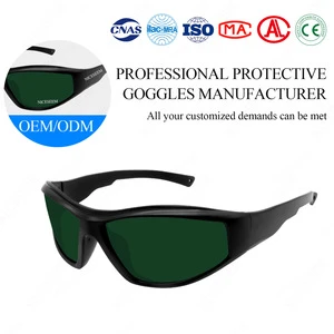 Welding Safety Glasses Custom Logo CE 200-540nm OD4+ Anti-Scratch PC Lens Eyewear For Engraving Equipment Laser Protective Lens