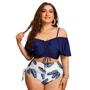 High Waisted Bathing Suits for Plus Size Women Push up Swimwear 2021