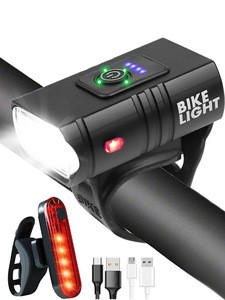 TAIKOO Portable Bicycle Front Light USB Rechargeable Aluminum Alloy LED Night Riding Light With Power Indicator