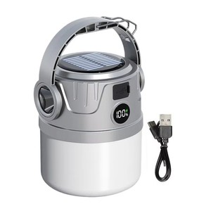 Camping Lantern Portable Camping Light Waterproof Solar LED Camping Light Rechargeable Foldable Tent Lamp for Outdoor Hiking