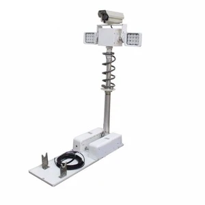 Vehicle Mounted Telescopic Light System 1.8M LED Light Tower with Remote Control HD IP Camera and 20x Optical Zoom
