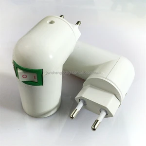 E27 UK CE ROHS Bulb Screw Type Adapter UK Standard Lamp Electrical Plug Socket With Switch