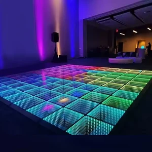 Bright IP67 Portable Outdoor Led Dance Floor SMD RGB 5050 Sound-Activated Wedding Popping Wireless Smart Controller Rotating