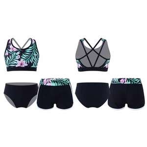 4-16 Maillot De Bain Swim Suites Bathing Suit Manufacturer 3pcs Swimsuits Kids Girls Swimwear Beachwear
