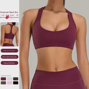 Women's High-Intensity Sports Bra Breathable Tight Push-Up Yoga Bra Quick-Drying Fitness Wear for Running Gym