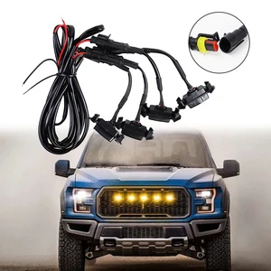 LED Yellow Grille Daytime Running Light 5W 6000-6500K For Toyota Tacoma 2015-2020, 12V