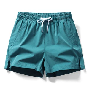 Factory Direct Sale Solid Plain Men Swim Trunks Quick Dry Outdoor Beach Shorts Board Shorts Swimwear for Men