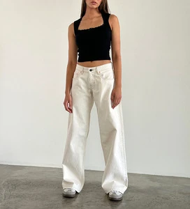 Autumn Summer New Women's Breathable Low Waist Casual Straight-leg Jeans Vintage Non-Elastic Regular Fit Denim Pants