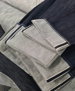Selvedge Raw Japanese Straight-leg High Quality Selvage Denim Slim Mid Rise Knitted Distressed Solid Jeans Breathable