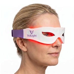 (1pcs Custom Logo Package) Dropshipping Standing LED Red Blue Infrared Light Therapy Reduce Under-Eye Bags Eye Mask Rechargeable