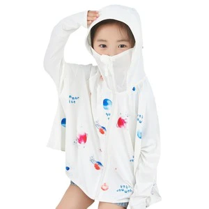 Children's Sun Protection Clothing Summer Thin Print Cute Boys and Girls Anti-Ultraviolet Cape Outdoor Sun Protection