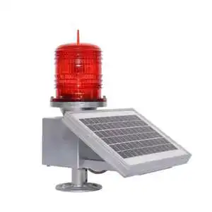SOL-3M 15W 2000CD Solar Medium Intensity Airfield Obstruction Lamp Airport Red Flash Aviation Obstacle Light