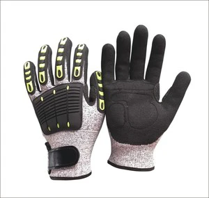 ANTI-CUT Level 5 Palm Coated Sandy Nitrile Grip Cut Resistance Handling Sharp-edged Building Materials Gloves