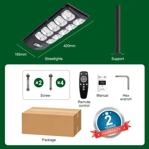 Factory Supply ABS IP65 Security Powered Solar Street Lamp Street Light for Garden Street Deck