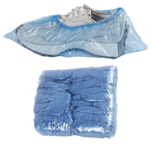 High Quality Anti-Slip Disposable PE Overshoes Safety Shoe Covers AOYA Brand White/Blue Customized