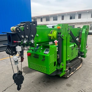 HOT!! Guan Yu Spider Crane Fly Jib Knuckle Boom Lift 3 Ton Electric Small Tow With Man Basket 1 Year Warranty 2500kg