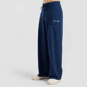 GAI ARR Bottoms Blue Casual Street Fashionable Elastic Waist Printed Cotton Long Leg XL Size Winter Season Light Dark Colored