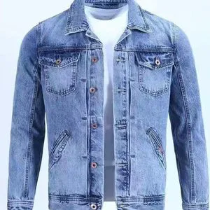 Vintage Denim Jacket Men's Cargo Slim Casual Outerwear Tops Sehe Fashion