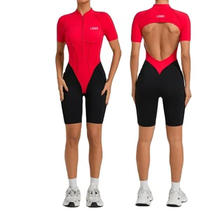 Quick Dry Athletic Jumpsuit Slim Fit Sports Jumpsuit Women Fashionable Training Bodysuit Autumn Sand-Colored Fitness Jumpsuit