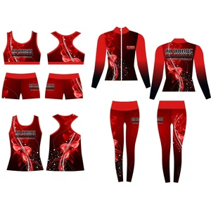Customized Design Majorette Dance Wear Different Colors Dance Studio Dance Team Practice Wear Cheer Tracksuits