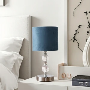 France Contemporary Bedroom Crystal Glass Ball Lamp Clear Square Shade E14 for Living Room Desk Nightlight Bedside Table Decor