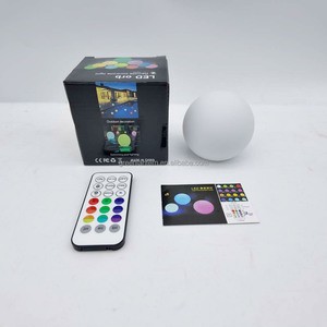 Floating LED Light Ball 8/10cm Colorful Remote Control Swimming Pool Luminous Moon Lights Summer Holiday Party Decorative Light