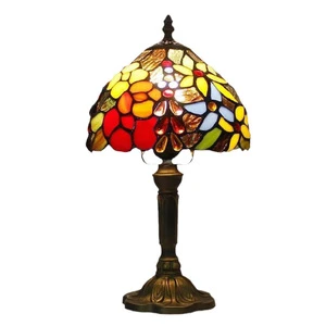 Colorful Glass Desk Lamp Simple European Warm Color Lamp Bedroom Bedside Desk Lamp