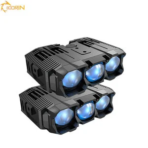 LED Grille Light 3 Lens Dual Colors High Low Beam White Yellow 110W High Power