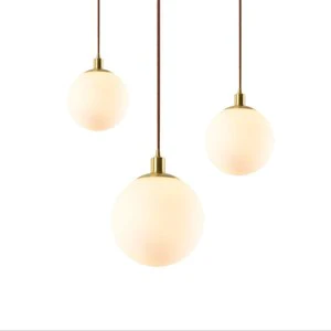Modern Round Glass Lamp Living Room Blown Glass Chandelier