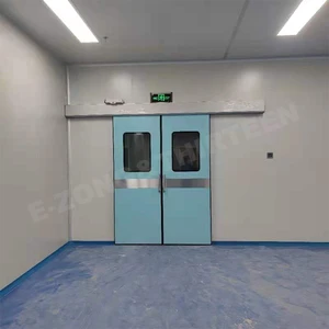 Automatic Cleanroom Door Airtight Double Door System Minimalist Antibacterial Waterproof Sensor Operation ICU Hospital