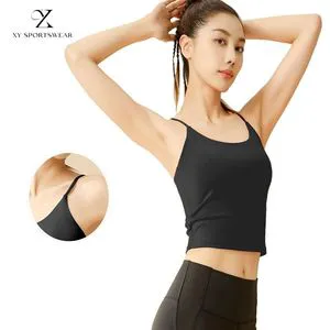 XIANGYU Sportswear High Quality Sports Body Ladiesyoga Seamless Backless Veste Femme Sleeveless Vest Sports Padded Bra for Women