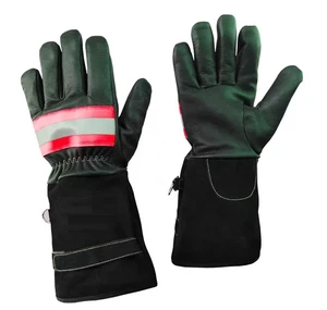 Wholesale Firefighter Fire Fighting Waterproof Anti-Cut Kevlar Elastic Wristlet 10 Inch Protective Safety Gloves