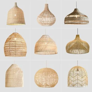 Hot Pot Restaurant Bamboo Lantern Chandelier Commercial HomeStay Tea Room Lamps with E26 Base Middle Sizes Chinese Art Style