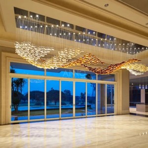 ANNO Luxury Glass Pendant Light Chandelier For Exclusive Villa Living Rooms