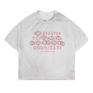 Custom Vintage Blank Jersey T-Shirt O-Neck Design Men Women Oversized 100% Cotton Streetwear